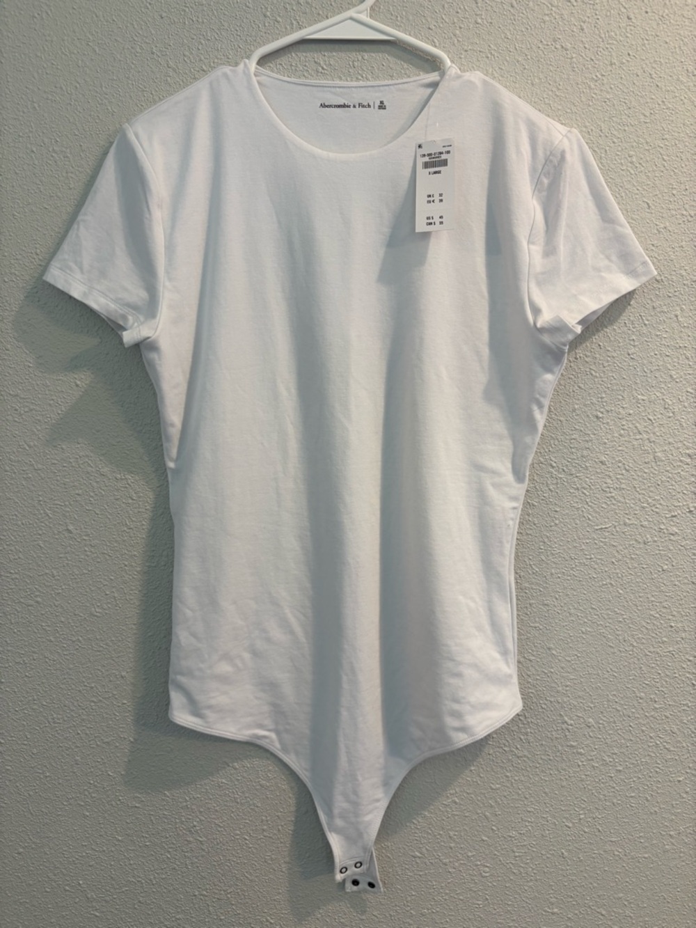 Abercrombie & Fitch White Short Sleeve Bodysuit Tee
